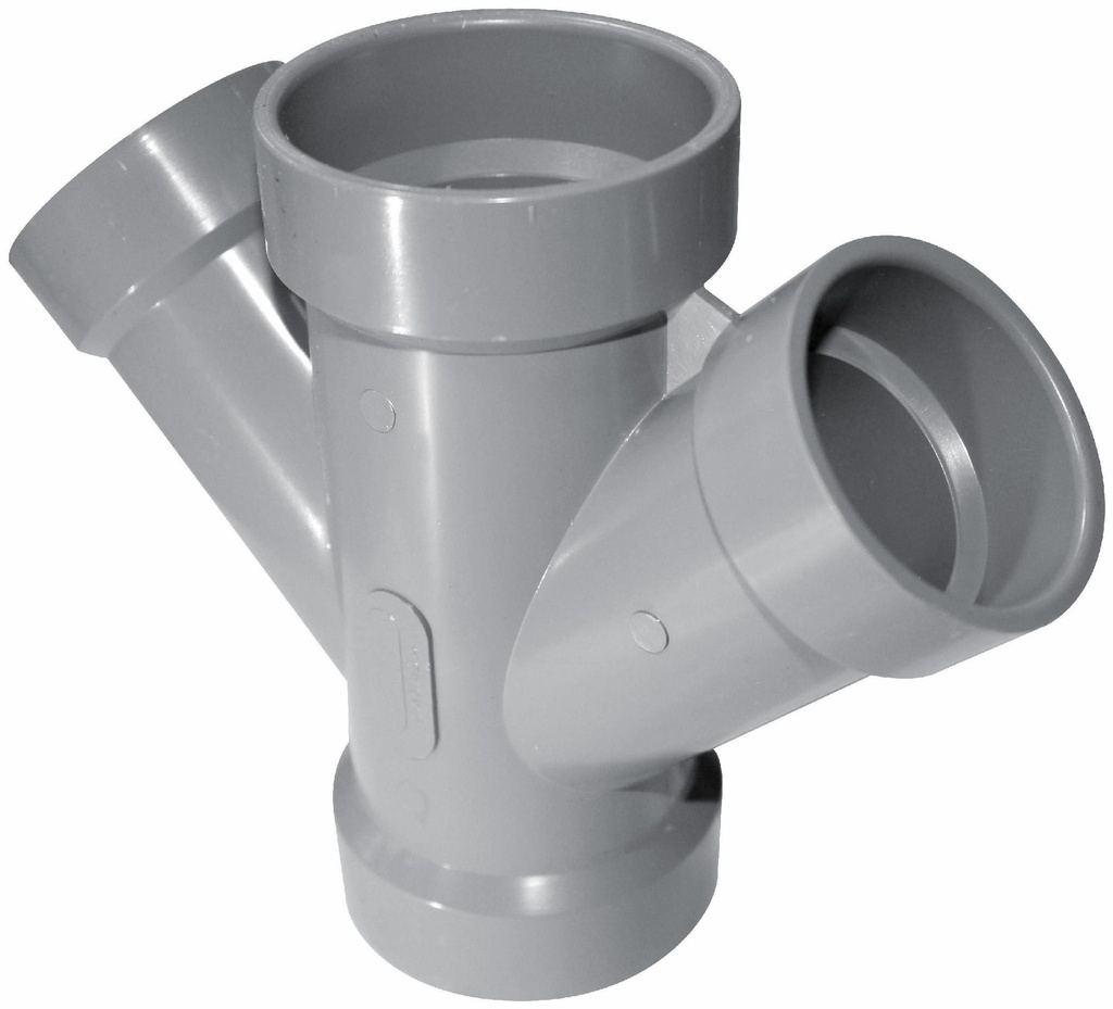 3"x45D PVC DWV DOUBLE WYE HxHxHxH SYSTEM XFR