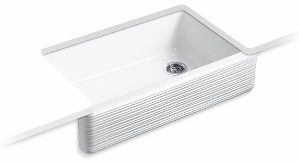 Hayridge Whitehaven 35-11/16" 1 Bowl Undermount Farmhouse Kitchen Sink