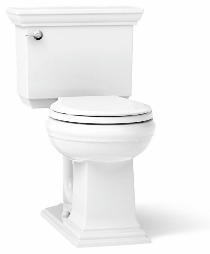 Memoirs Stately Comfort Height 2-Piece Round Front 1.28 GPF Toilet (Less Seat)
