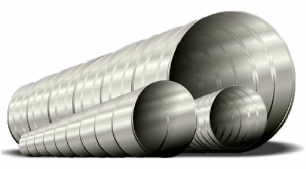 8" x 10' Spiral Pipe 26ga Y/L 2LC (per foot)