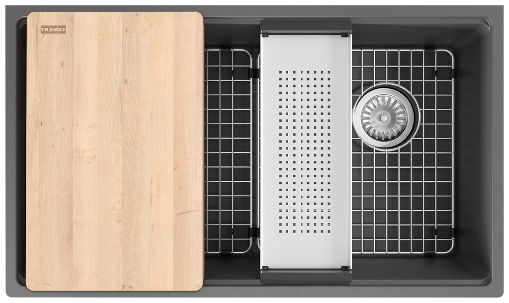 Maris 33" Fragranite 1 Bowl Undermount Kitchen Sink with Accessories