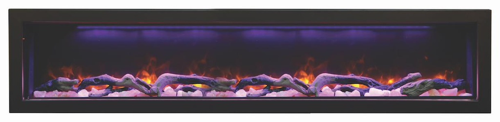 72" Built-In Deep Indoor or Outdoor Electric Fireplace
