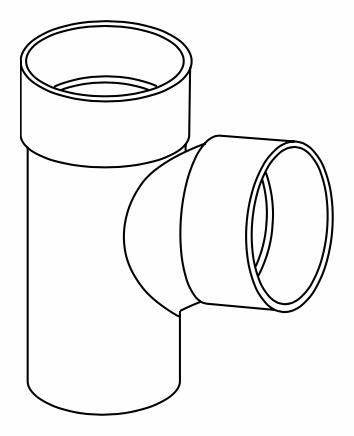 1 1/2" PVC DWV SAN TEE SPxHxH SYSTEM XFR