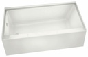 Rubix 66" x 32" LH Drain Alcove Tub