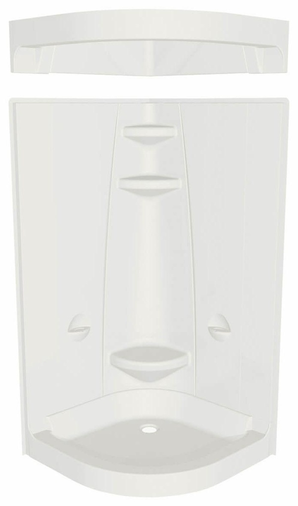 Freestyle 37 Neo-Round Center Drain 1-Piece Shower with Corner Seat