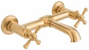 Oak Hill Wall Mount Bridge Bathroom Faucet with Cross Handles
