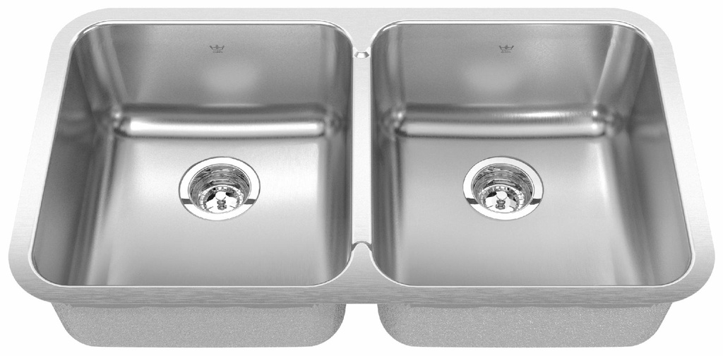 Steel Queen 30-7/8" 2 Bowl Undermount Sink