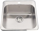 Steel Queen 20" 1-Hole 1 Bowl Drop-In Kitchen Sink