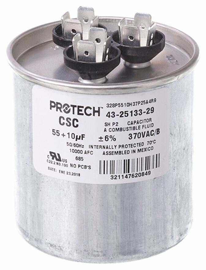 Capacitor - 55/10/370 Dual Round