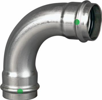 2 P/P STAINLESS STEEL CXC 90° ELBOW