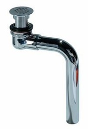 [7859211] Open Grid Offset Bathroom Sink Drain with Overflow 17ga Tailpiece