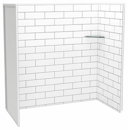 [6457801] Utile 60" x 30" x 60" 3-Piece Alcove Tub Wall Kit