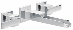 [3060232] Ara 2-Handle Wall Mount Bathroom Faucet Trim with Channel Spout