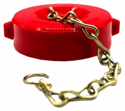 [3809660] 2-1/2 RED PLASTIC FBCT CAP/CHAIN