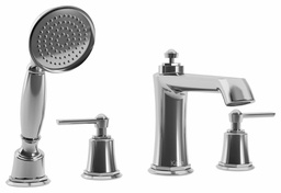 [3742425] Rustik 4-Piece Deck Mount Tub Filler with Handshower