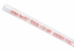 [1810506] 1/2" Uponor ResiPEX White, Red Print, 20-ft. straight length, 500 ft. (25 per bundle)