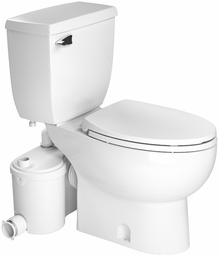 [7005057] Sanibest Pro Elongated Toilet Combo with Grinder Pump for Full Bathroom and Laundry Application