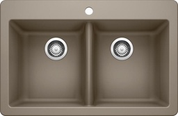 [1217904] Horizon 2 Bowl Drop-In Silgranit Sink