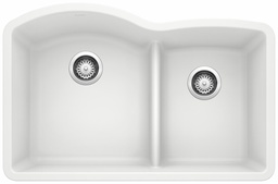 [1216005] Diamond U 1.75 Bowl Low Divide Undermount Silgranit Sink