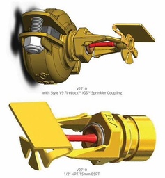 [6677156] 1/2" Quick Response 286F K5.6 Horizontal Sidewall Sprinker Head Chrome FireLock V2710