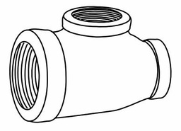 [7351110] 3/8 X 3/8 X 1/4 BLACK TEE