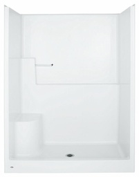 [3990026] Briward 60" x 31" Center Drain Shower Stall with RH Seat