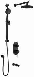 [3742860] RoundOne TD3 Thermostatic Integrated Diverter Tub and Shower System with Wall Arm (less valve)