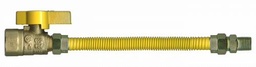 [1699289] 3/8 MIP x 3/8in FIP,3/8in O.D x 1/4in I.D, 24in SS Gas Non-Coated Gas Conn