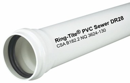 [7692005] 4"x13' PVC DR28 PIPE GSKT WHITE RING-TITE