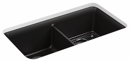 [2960390] Cairn 33-1/2" 2 Bowl Undermount Neoroc Kitchen Sink with Rack
