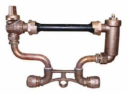 [2312830] N/L 15"H 3/4" COPPER STR - 3/4" CB x 3/4" FIP - F/PORT B/V & DUAL CHK/V with TEST PORT - TALL CAPS