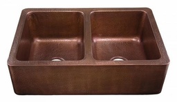 [7980152] COPPER FARM SINK 2BOWL   KDA-3322AH