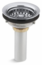 [2983205] Stainless Steel Sink Drain and Strainer with Tailpiece for 3-1/2" to 4" Outlet