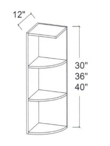 Open Shelf Wall End Cabinet