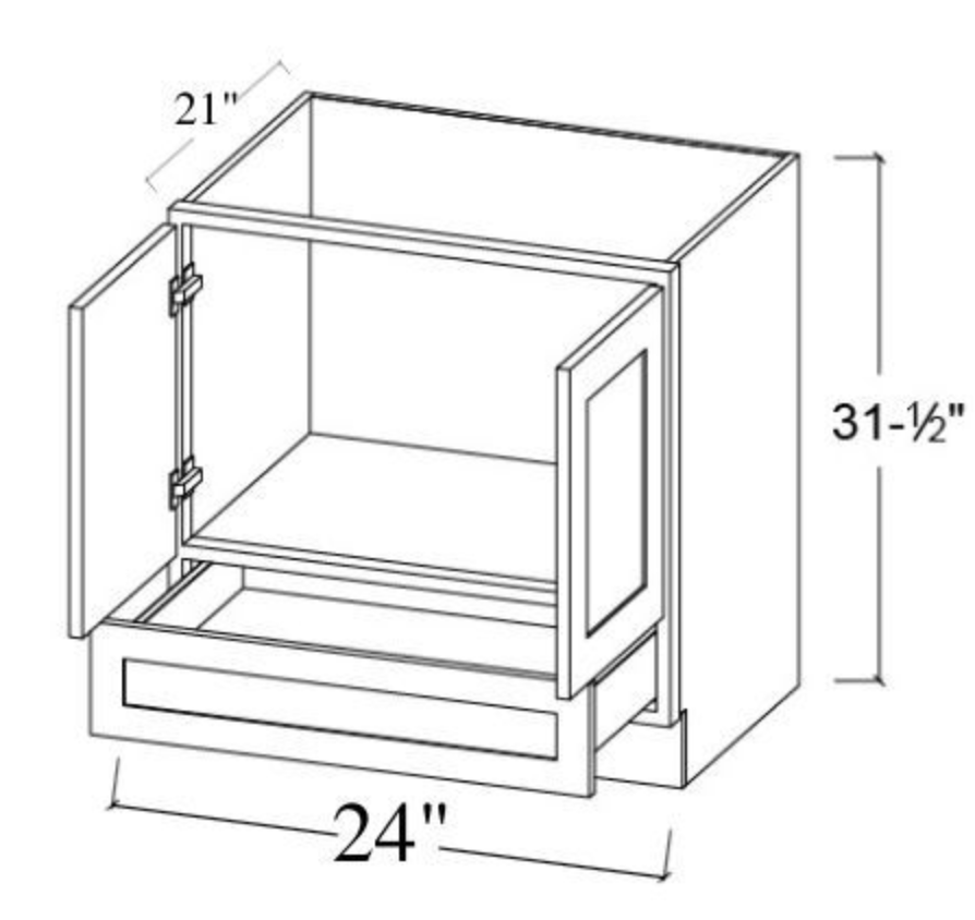 Vanity Sink Cabinet w/ 2 doors & bottom drawer