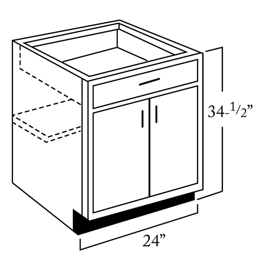 Base Cabinet w/ 2 doors & drawer