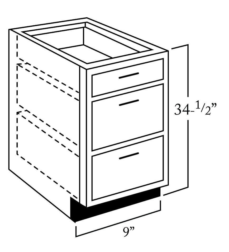 Base Cabinet w/ 3 drawers