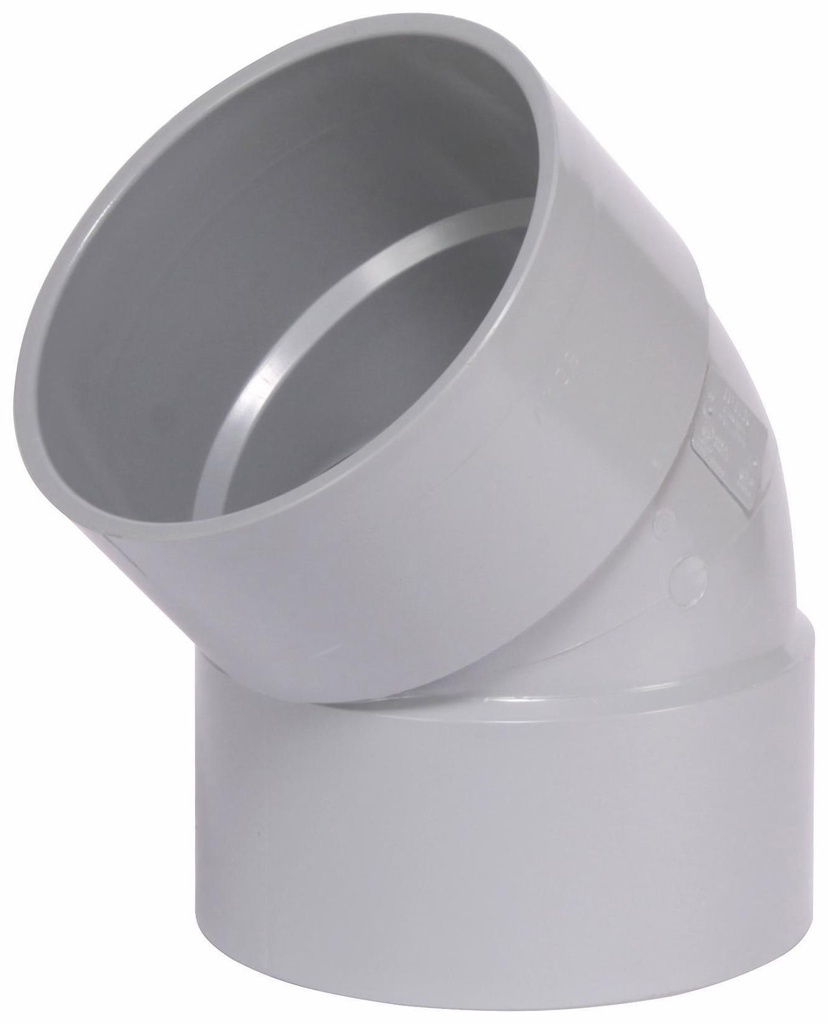 10"x45D PVC DWV SHORT TURN ELBOW HxH SYSTEM 15