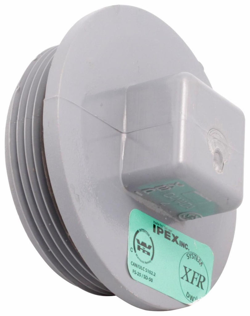 2" PVC DWV PLUG C/O MPT SYSTEM XFR