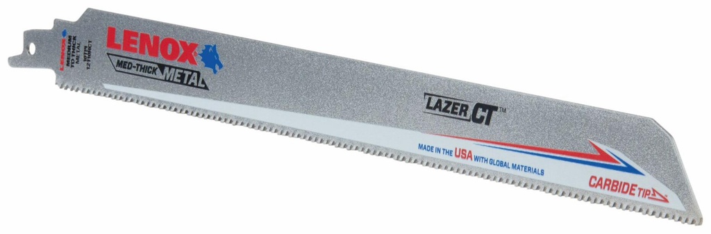 12 in. x 1 in. LAZER CT 10 TPI Carbide Tipped Reciprocating Saw Blade