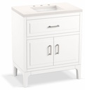 Seer 30" Bathroom Vanity with Sink and Widespread Quartz Top