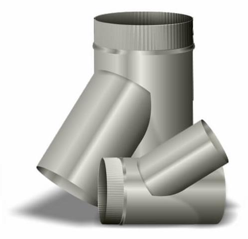 6" x 5" x 4" Wye 0.025 Aluminum