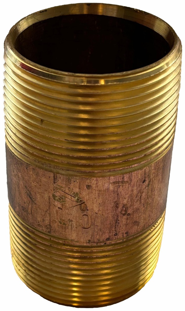 1 1/2 X 12 NIPPLE NL THREADED BRONZE