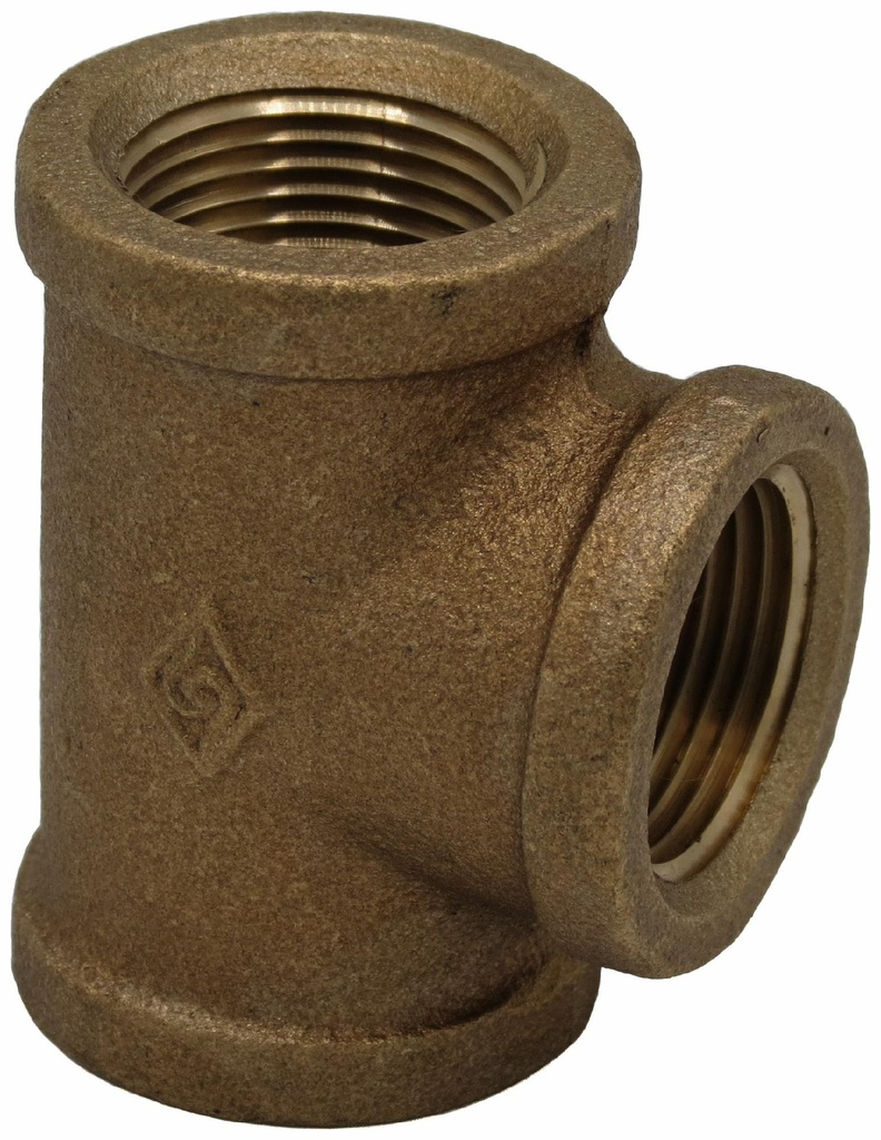 1/2 FIP TEE THREADED BRONZE - LEAD FREE