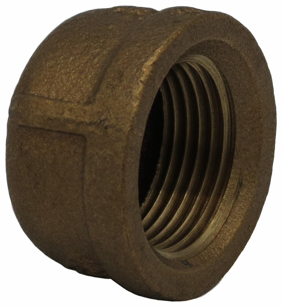 3/8 FIP CAP THREADED BRONZE - LEAD FREE