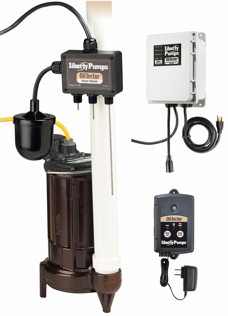 1/2 hp Submersible Elevator Sump Pump, 115V, with OilTector control and alarm, 25' cord