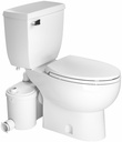 Sanibest Pro Elongated Toilet Combo with Grinder Pump for Full Bathroom and Laundry Application