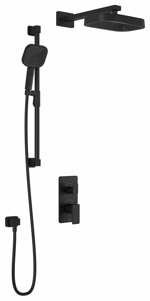Kareo TD2 Premia Thermostatic Ingetrated Diverter Shower System with Wall Arm (less valves)