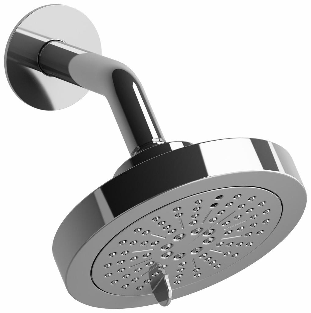 6" 2-Function Round Showerhead with Arm