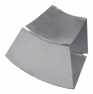 8" x 18" Short Way 45 Degree Duct Elbow